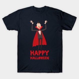 Vampire Scary and Spooky Happy Halloween Funny Graphic T-Shirt